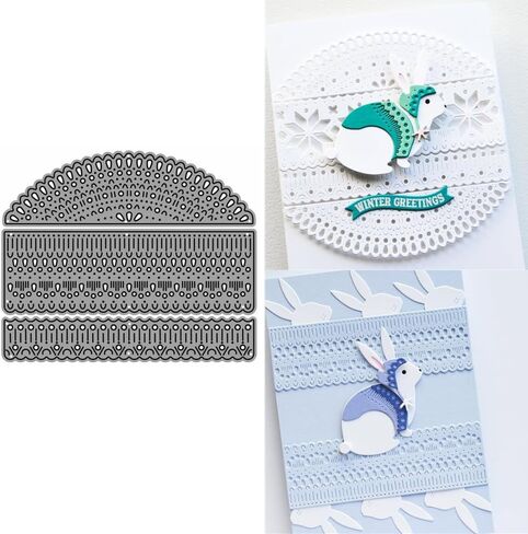 Flowers Lace Metal Cutting Dies for Card Making, Paper Embossing Die Cuts Kit Templates Supplies, Photo Frame Album DIY Scrapbooking Stencils Sets in Kuwait