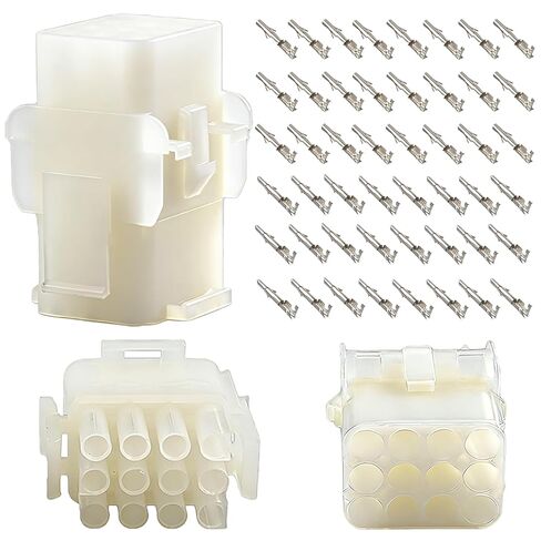 موصلات سلكية ذات 12 سنًا - مجموعتان متطابقتان - موصلات 14-20 AWG ذات 12 سنًا - متوافقة مع مجموعات موصلات موليكس، مقاومة للتآكل، سهلة التركيب in Kuwait