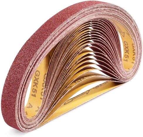 1-1/2 x 30 Inch Aluminum Oxide Sanding Belts, Grit 60 Long Lasting Abrasive for Metalworking Woodworking 10 PCS in Kuwait