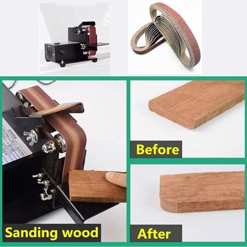 1-1/2 x 30 Inch Aluminum Oxide Sanding Belts, Grit 60 Long Lasting Abrasive for Metalworking Woodworking 10 PCS in Kuwait