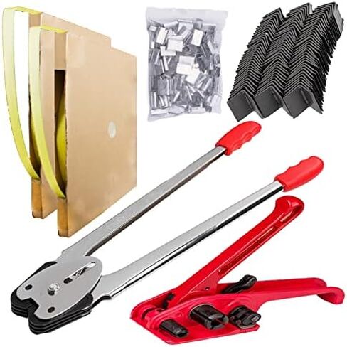 Hand Pallet Strapping Kit with Tools, PP Band, Seals, and Edge Protectors for Secure Packaging in Saudi Arabia