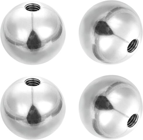 PATIKIL 4Pcs 20mm Ball Nuts Knob, M5 UNC Female Threaded Steel Swivel Ball Joint Adapter Converter for Super Clamp Camera Hot Shoe Mount Light Tripod Phone Holder, Silver in Saudi Arabia