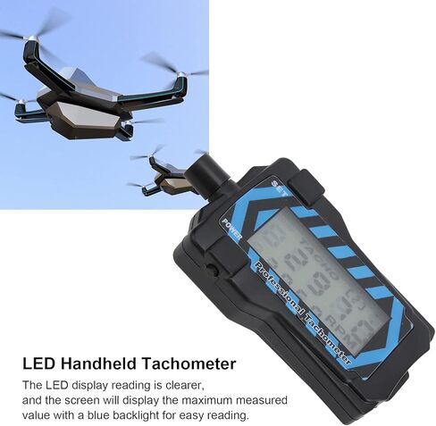 مقياس سرعة الدوران RC من Tbest، مصباح LED رقمي محمول مع حبل، جهاز اختبار سرعة المروحة لعشاق الطائرات بدون طيار RC والهواة والمحترفين in Saudi Arabia