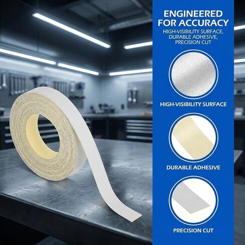 BESPORTBLE Reflective Tachometer Tape Strips High Visibility Adhesive Speed Tester Tape for Accurate Measurement Portable Reflective Stickers 16.4Ft in Kuwait