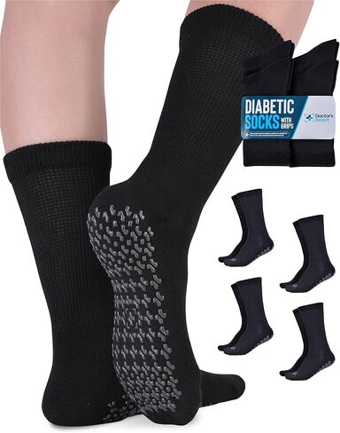 Doctor's Select Diabetic Socks for Men and Women - Non-Binding Neuropathy Socks for Diabetics Men | Non Grip & Grip Socks in Kuwait