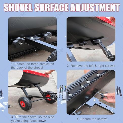 مجرفة الثلج من ELEFOCUS للممر، دفع مجارف الثلج في الهواء الطلق، أداة دفع الثلج 42 سم، رأس مجرفة in Kuwait