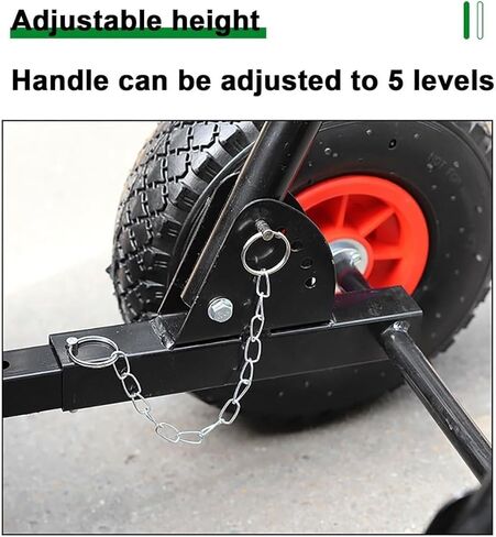 مجرفة الثلج المتدحرجة شديدة التحمل من ELEFOCUS بمقبض قابل للتعديل، شفرة إزالة الجليد والثلج بعرض 74 * 42 سم، مع عجلات in Kuwait