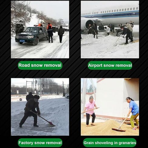مجرفة الثلج المتدحرجة شديدة التحمل من ELEFOCUS بمقبض قابل للتعديل، شفرة إزالة الجليد والثلج بعرض 74 * 42 سم، مع عجلات in Kuwait