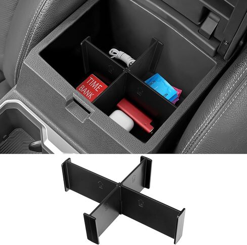 yojojoco center censole منظم متوافق مع فورد برونكو 2/4 أبواب (ليس لبرونكو سبورت) 2024 2023 2022 2021 ملحقات أسود ABS المواد البلاستيكية مسند الذراعين الثانوية in Kuwait