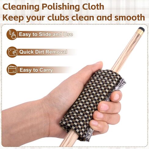 قطعة قماش تنظيف لحمام السباحة، منظف احترافي لعصي البلياردو، أداة تنظيف سنوكر من القماش المربع قابلة لإعادة الاستخدام - بني in Kuwait