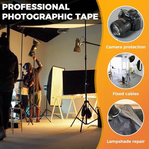 SWRT 2’’ x 30 Yards Gaffers Tape, 11 Mil Industrial Grade Gaffer Tape, Reinforced Adhesion, Easily Remove No Residue, Professional Matte Finish No Reflection, Black in Saudi Arabia