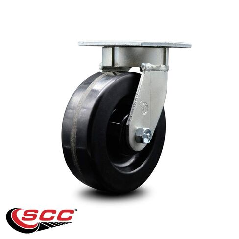 Heavy Duty Kingpinless Swivel Top Plate Caster with 6 Inch Phenolic Wheel and Ball Bearings - 1,200 lbs. Capacity/Caster - Service Caster Brand in Saudi Arabia