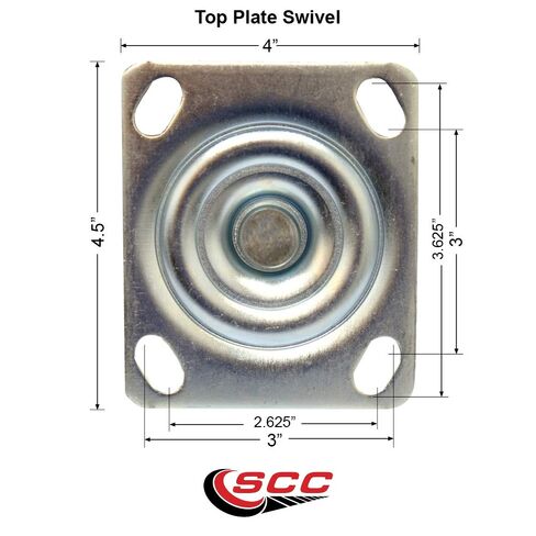 Heavy Duty Kingpinless Swivel Top Plate Caster with 6 Inch Phenolic Wheel and Ball Bearings - 1,200 lbs. Capacity/Caster - Service Caster Brand in Saudi Arabia