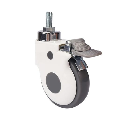 4 Inch M12 Screw Rod TPR Wheel Caster Universal Wheel Wheel 1Pcs(with Brake) in Kuwait