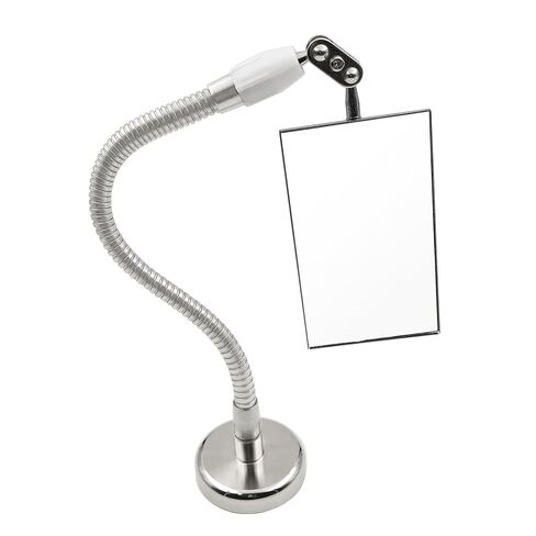 أداة مرآة فحص مغناطيسية مع رأس دوار 360 درجة قابل للتعديل، مرآة لحام للميكانيكا والسيارات، عصا تلسكوبية للأماكن الضيقة والبقع العمياء، فضية in Kuwait