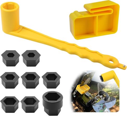 PMPS-1-DP Prop Stop Block & 91-859046Q4 Light-Weight Propeller Wrench with Multiple Sockets, Fit for Mercury Mercruiser Alpha, for Marine Boat Prop and All Outboard & Stern Drive Applications in Kuwait