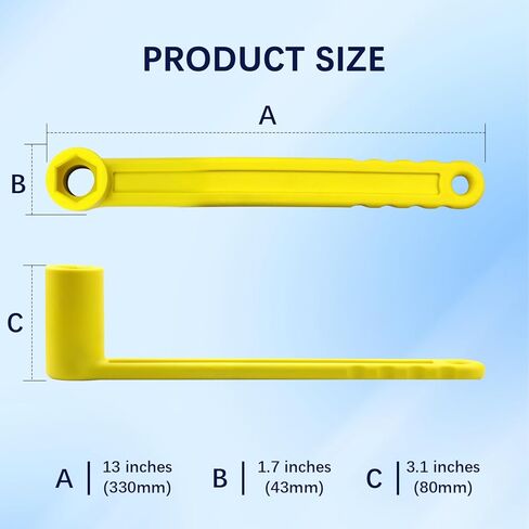 1-1/16" Marine Propeller Nut Wrench, Light Weight Rustproof Polymer Tool with Comfortable Grip, Fits Mercury Mercruiser Alpha OMC Johnson Evinrude Outboard, Yellow in Kuwait