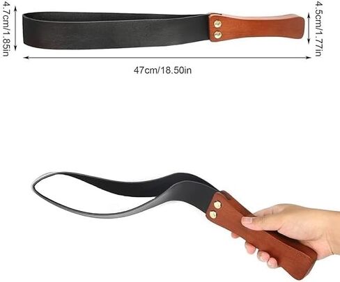 مجموعة سوط الحصان MORECP2-Pack - 18 بوصة مزدوجة الصفع و19 بوصة - مقبض خشبي مضاد للانزلاق من جلد البولي يوريثان - سوط الحصان الأسود MP03 in Kuwait