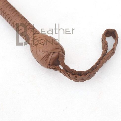 سوط تدريب الفروسية بطول 10 أقدام - سوط جلد البقر المرن لممارسة الصوت والتعامل مع الحصان واستخدام الأزياء in Kuwait