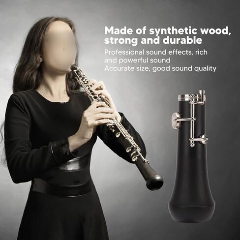 مزمار من الخشب الصناعي الأسود، ملحقات المزمار، حجم دقيق للملاءمة، تأثير صوتي عالي الجودة مع بريق الخشب، بديل لأداء الحفلات الموسيقية in Kuwait