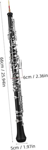 HANABASS 1 Set Oboe Instrument Oboe Reeds Musical Instruments 22 Key c Practice Wood Starter 22 Key Woodwind Instrument Synthetic Wood Gold-plated Buttons Black in Saudi Arabia