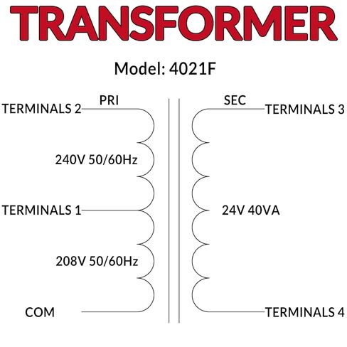 0130M00138S 4021F 240V to 24V Transformer for Goodman Amana B1141643 B11416-43 PF40224 40VA Furnace Transformers HVAC Replacement 208/240 Volt to 24 Volt with Foot Mount in Kuwait