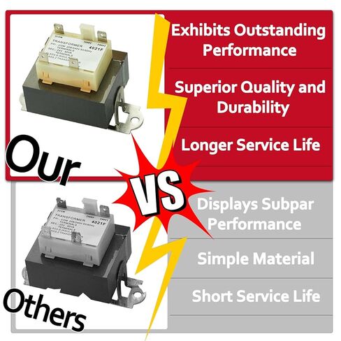 0130M00138S 4021F 240V to 24V Transformer for Goodman Amana B1141643 B11416-43 PF40224 40VA Furnace Transformers HVAC Replacement 208/240 Volt to 24 Volt with Foot Mount in Kuwait