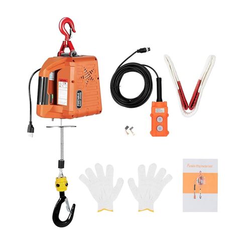 2 in 1 Electric Hoist Winch - 2200LBS 38FT 110V Manual, Wired and Wireless Remote Control for Factories, Warehouses, Garages, Etc in Saudi Arabia