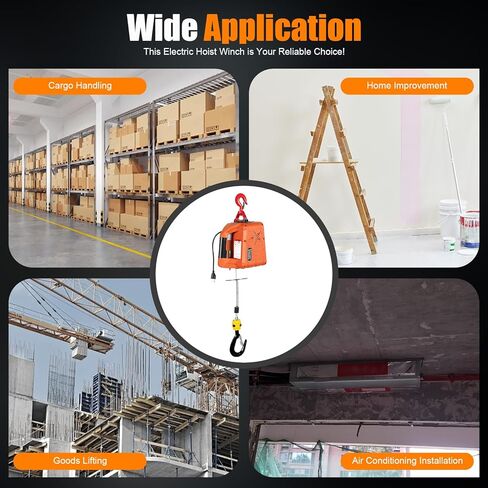 2 in 1 Electric Hoist Winch - 2200LBS 38FT 110V Manual, Wired and Wireless Remote Control for Factories, Warehouses, Garages, Etc in Saudi Arabia