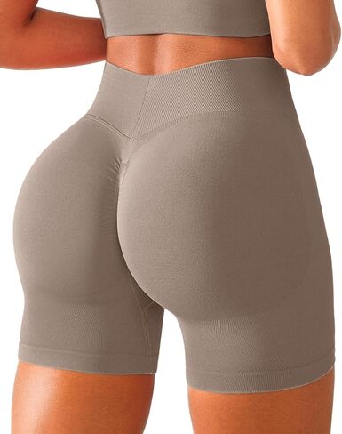 BRXL Seamless Impact Compression Scrunch Butt Lifting Shorts for Women V Back 5" Inseam High Waist Workout Gym Yoga in Kuwait