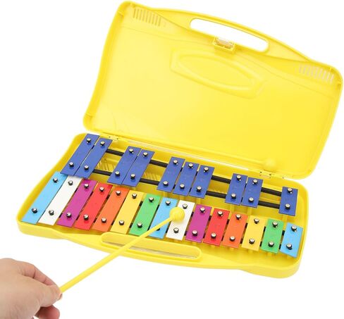 Durable Professional Xylophone with Bright Aluminum Keys, 25 Notes, Includes Handy Yellow Box, Great for Children Musicians in Saudi Arabia