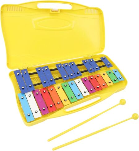 Durable Professional Xylophone with Bright Aluminum Keys, 25 Notes, Includes Handy Yellow Box, Great for Children Musicians in Saudi Arabia