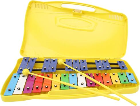 Durable Professional Xylophone with Bright Aluminum Keys, 25 Notes, Includes Handy Yellow Box, Great for Children Musicians in Saudi Arabia