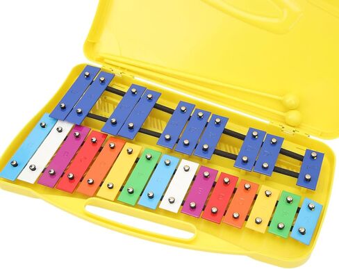 Durable Professional Xylophone with Bright Aluminum Keys, 25 Notes, Includes Handy Yellow Box, Great for Children Musicians in Saudi Arabia