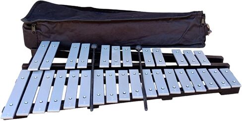 30 Note Xylophone with Mallets & Carry Bag - Portable Metal Glockenspiel for Music Education (32x57cm/12.6x22.4in) in Saudi Arabia