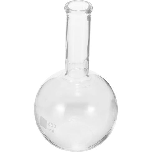 Veemoon 500Ml Long Neck Flat Bottom Glass Flask with Scale, Borosilicate Chemical Glass Flask for Laboratory and Scientific Experiments in Saudi Arabia