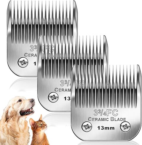 4Pack Dog Grooming Blades Compatible with Andis Dog Clippers,Dog Clipper Blades Compatible with Oster A5,Wahl km10 Dog Clippers for Animal Dog Cat Horse,Stainless-Steel Blade Sharp in Kuwait