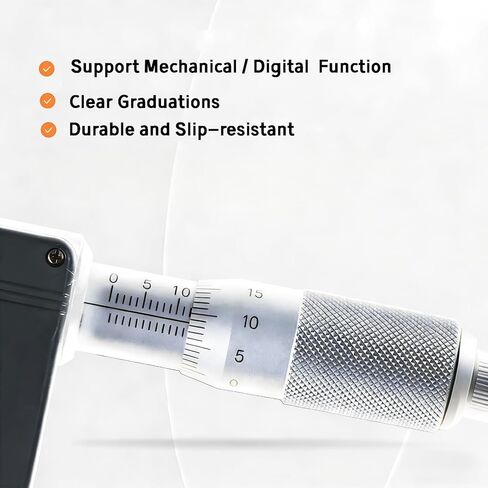 Micrometer for MITU.Toyo 293-340-30, 0-1 Range, 293-340 Outside Micrometer, 0-1 Range, 0.00005"/0.001mm Resolution, IP65, No Output, with Ratchet in Kuwait