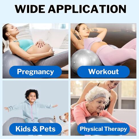 Peanut Ball for Physical Therapy 90 * 45cm with Pump, Lancisism Exercise Yoga Ball Enhance Balance Flexible Seating for Kids Adults Core Strength Training Labor Birthing in Kuwait