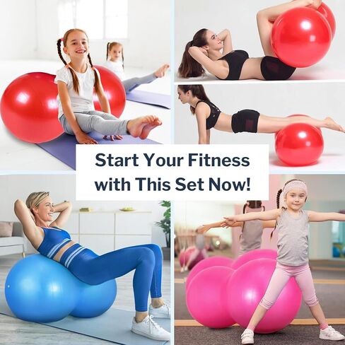 Peanut Ball for Physical Therapy 90 * 45cm with Pump, Lancisism Exercise Yoga Ball Enhance Balance Flexible Seating for Kids Adults Core Strength Training Labor Birthing in Kuwait