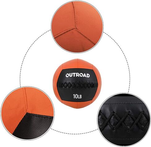 Betterland Soft Wall Ball 10/12/15 lbs Medicine Ball, Weighted Exercise Medicine Ball, Dead Weight Ball for Strength and Conditioning Workout in Kuwait