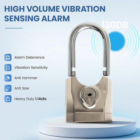 قفل سلسلة الدراجة مع إنذار 130 ديسيبل، أقفال دراجة نارية شديدة التحمل مضادة للسرقة 3.3أقدام، سلسلة فولاذية صلبة 8 مم مع قفل U صغير للدراجات والدراجات النارية والسكوتر والبوابة in Kuwait