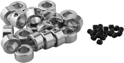 Shaft Lock Collar 8mm Inner Diameter Carbon Steel Screw Lock Ring Set of Mechanical Secure Fit and Rust Resistant Design in Kuwait