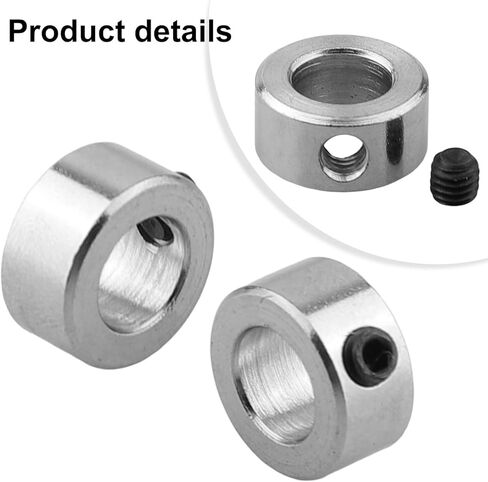 Shaft Lock Collar 8mm Inner Diameter Carbon Steel Screw Lock Ring Set of Mechanical Secure Fit and Rust Resistant Design in Kuwait