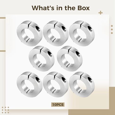 8-Piece Shaft Collar Kit, 1.1 in, Aluminum in Saudi Arabia