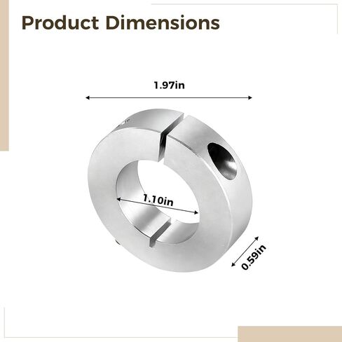 8-Piece Shaft Collar Kit, 1.1 in, Aluminum in Saudi Arabia