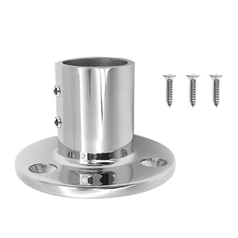 1Set 25mm /1″ 90 Degree Round Stanchion Base Stainless Steel Boat Hand Rail Fitting for Sailboat & Powerboat Railing Etc in Saudi Arabia