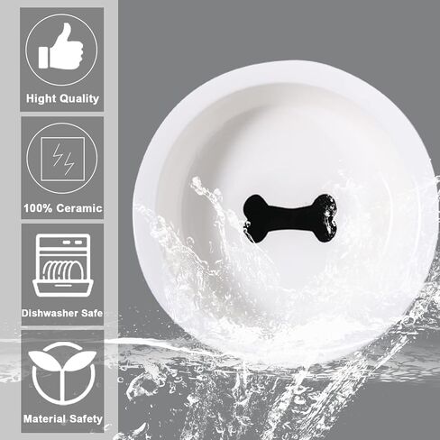 Zoneyila Alevated Cat Bowls ، وعاء الكلب ، والسيراميك مرفوع القطط ، وعاء الماء المائي مع المعادن للقطط الداخلية الكلب الصغير ، ومنع آلام الرقبة ، 12 أوقية ، نمط مخلب لطيف in Saudi Arabia