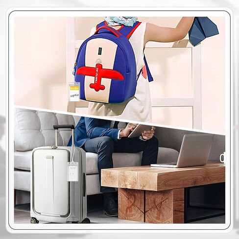 100 مجموعة علامات أمتعة واضحة مع أحزمة حلقة وبطاقات عمل قابلة للطباعة حاملات العلامات المائية حامل بطاقة بطاقة بطاقة بطاقة لتوازم العمل في المكتب in Kuwait