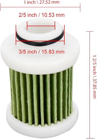 3 قطع عنصر فلتر الوقود الأساسي 6D8-WS24A-00-00 متوافق مع Yamaha F40A F50 T50 F60 T60 F70 F75 F90 F115 خارجي 6D8-24563-00-00 (2004 حتى 2024) in Saudi Arabia